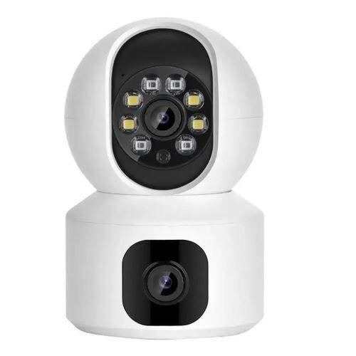 White mini WiFi pan and tilt indoor smart camera