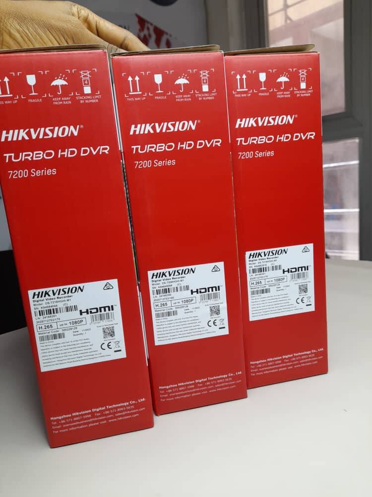 Boxed surveillance recording equipment ready for install